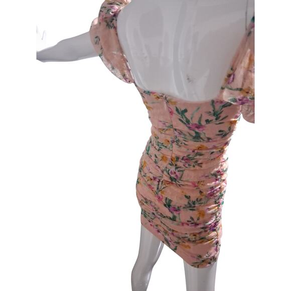 Y2K Guess Sweetheart Neck Womens Size 0 Ruched Bodycon Fairycore Whimsical Dress - Picture 4 of 13